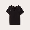 Blouse manches courtes noir femme