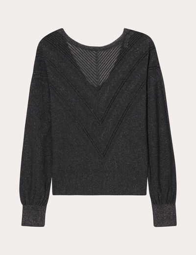 Pull réversible gris foncé femme