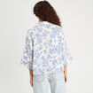 Chemise manches 3/4 blanc femme
