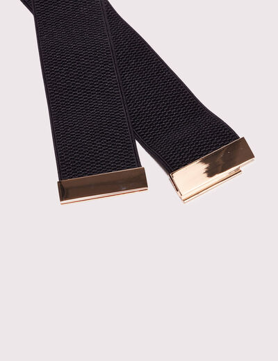Ceinture élastiquée noir femme