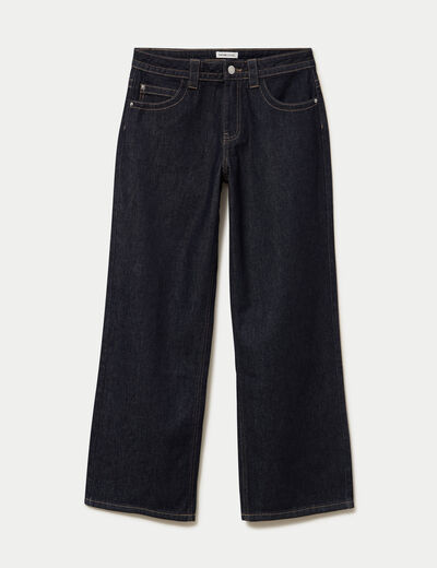 Jeans droit taille basse denim brut clean femme