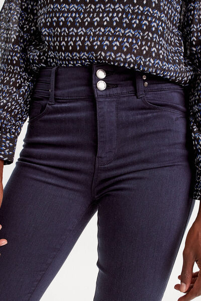 Jeans skinny push up bleu foncé femme