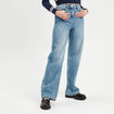Jeans wide leg taille haute denim double stone femme