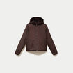Parka r&eacute;versible &agrave; capuche marron fonc&eacute; femme