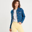 Veste en jean denim stone femme