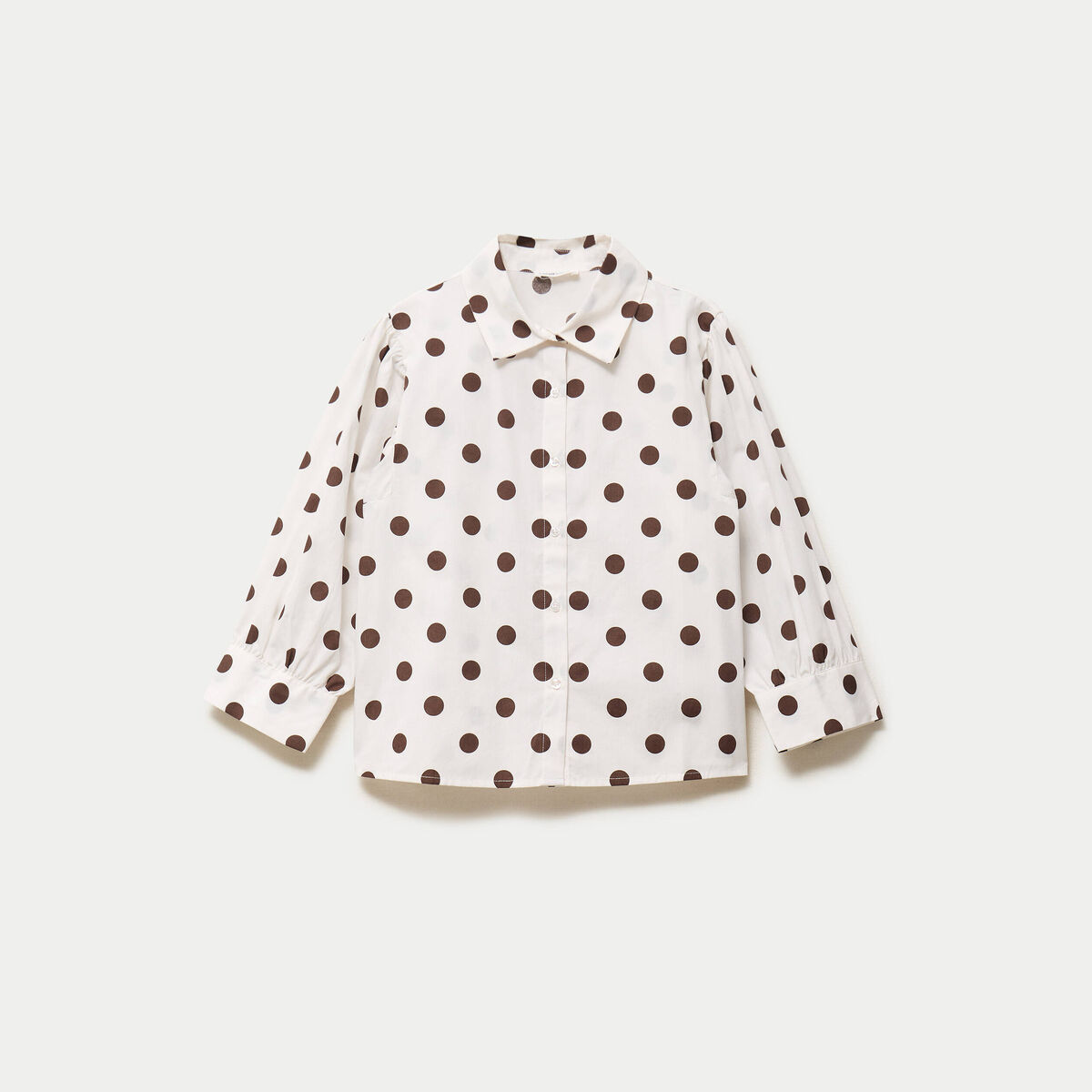 Chemise droite manches longues blanc femme