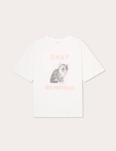 T-shirt manches courtes blanc femme