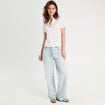 Blouse manches courtes ecru femme