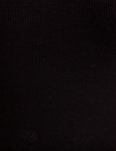 D&eacute;bardeur c&ocirc;tel&eacute; ajust&eacute; col v noir femme