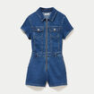 Combishort en jean denim double stone femme
