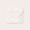 Bustier cintré sans manches ecru femme