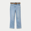 Jean bootcut cropped taille haute denim triple stone femme