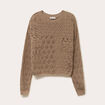 Pull manches longues beige femme