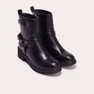 Bottines brides anneaux noir femme