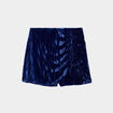 Jupe-short ajustée velours bleu foncé femme