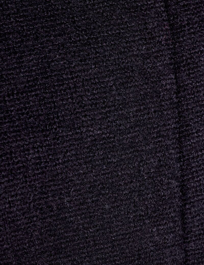 Manteau cintré asymétrique noir femme