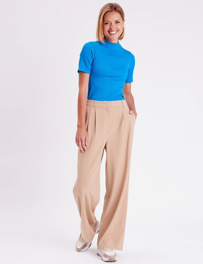 T-shirt manches courtes bleu femme