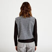 Veste sans manches effet polaire gris clair femme