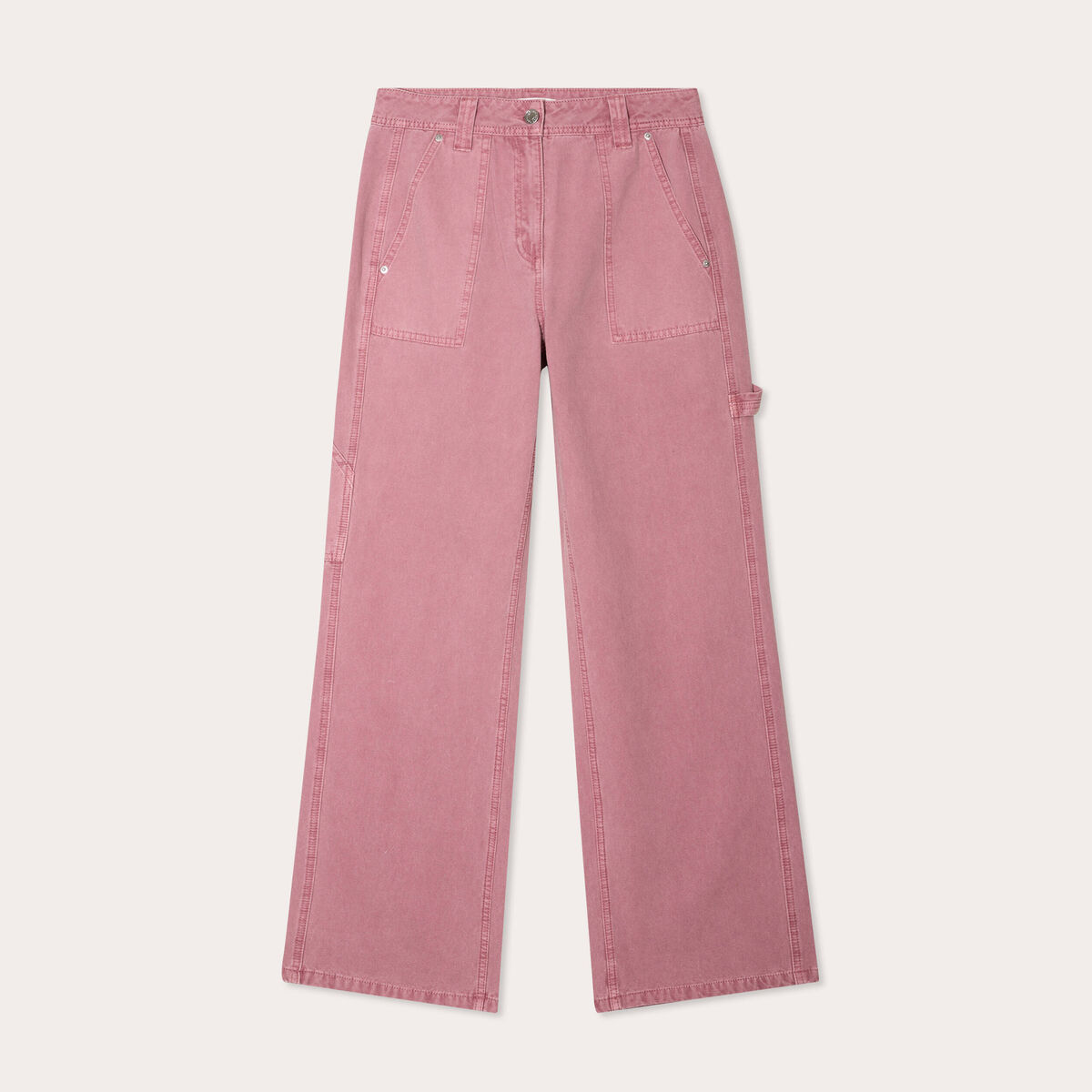 Pantalon carpenter vieux rose femme