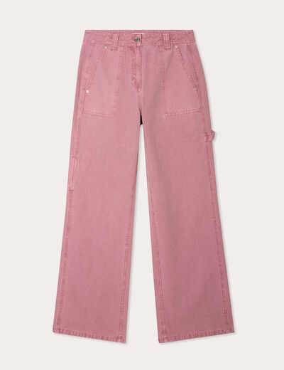 Pantalon carpenter vieux rose femme