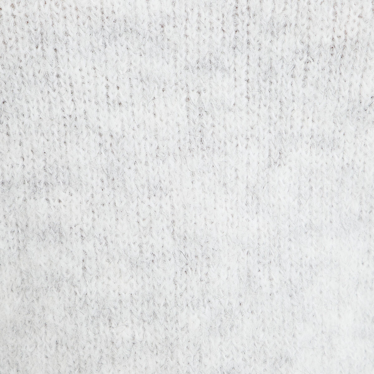 Pull col rond gris clair femme