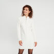 Robe pull droite camionneur ecru femme