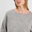 Pull cropped manches longues gris foncé femme