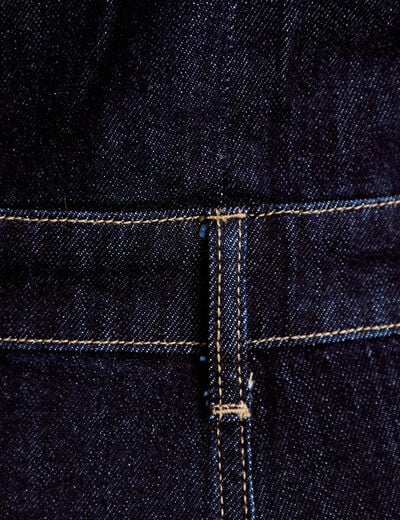 Combinaison jean large sans manches denim brut femme