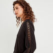 T-shirt manches longues noir femme