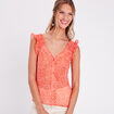 Blouse sans manches rouge femme