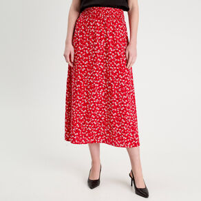 jupe longue fluide rouge femme Jupe longue fluide rouge femme