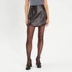 Jupe-short ajustée simili cuir noir femme