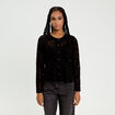 Blouse p&eacute;plum dentelle noir femme