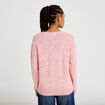 Gilet ample manches longues rose clair femme