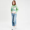 Pull col montant multicolore femme