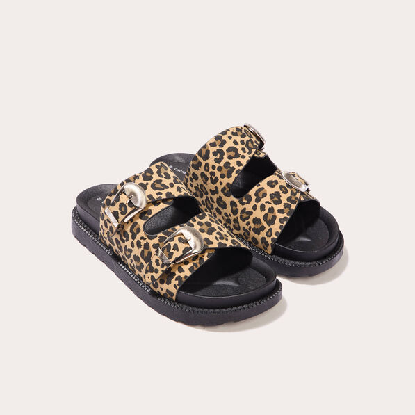 sandales crantees marron femme Sandales crantées marron femme