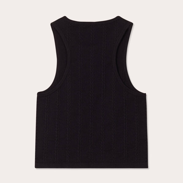 debardeur sans manches cotele noir femme Débardeur sans manches côtelé noir femme