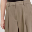 Pantalon large à pinces vert kaki femme