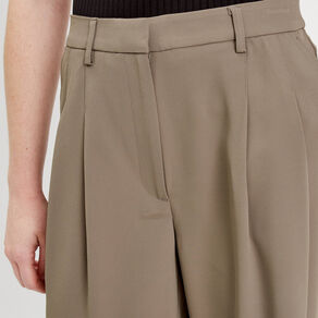 pantalon large a pinces vert kaki femme Pantalon large à pinces vert kaki femme