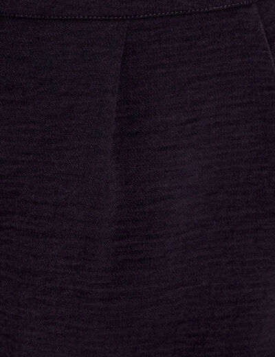 Short droit taille haute noir femme
