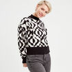 Pull col montant blanc femme