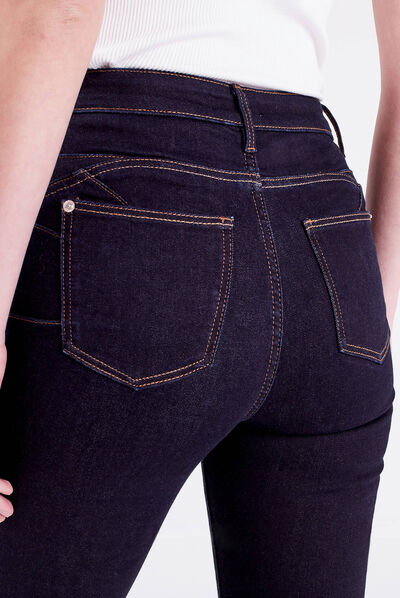 Jeans skinny taille standard denim brut femme