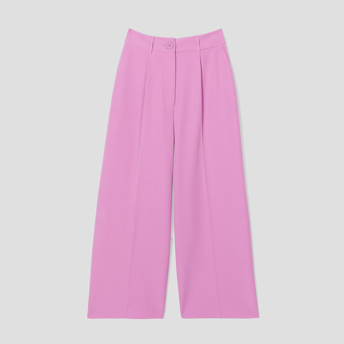 Pantalon city large violet femme