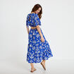 Robe &eacute;vas&eacute;e col v bleu roi femme