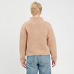 Sweat effet polaire beige femme
