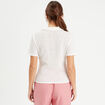 Chemise manches courtes ecru femme