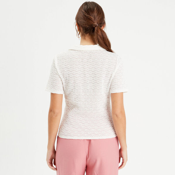 chemise manches courtes ecru femme Chemise manches courtes ecru femme