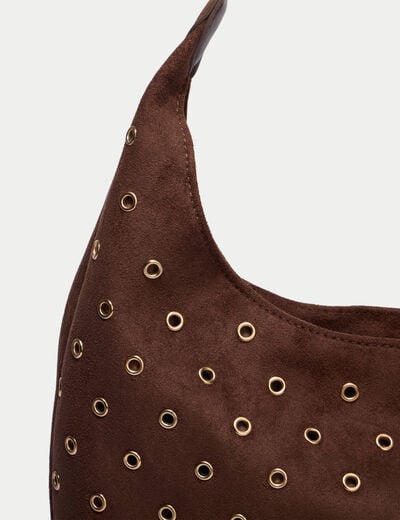 Sac aspect daim marron femme