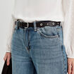 Ceinture oeillets et clous noir femme