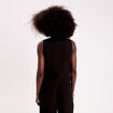 Gilet sans manches boutons coeur noir femme